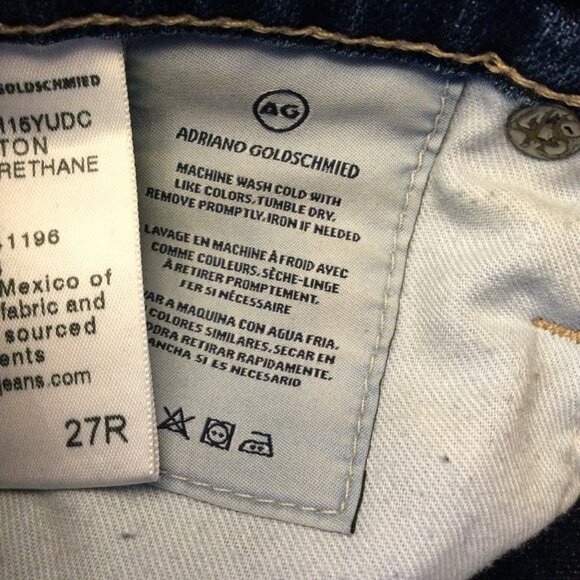 AG Adriano Goldschmied jeans 27 Phoebe high waist distressed destroyed raw hem - Picture 9 of 12